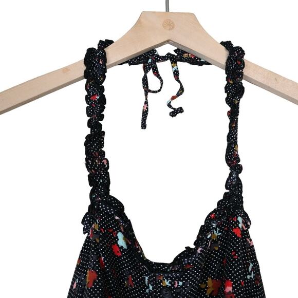 Free People Womens M Black Sun's Out Halter Crop Top - Picture 6 of 9